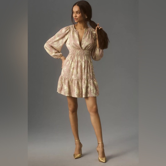 Anthropologie The Long-Sleeve Somerset Mini Dress - Picture 2 of 11